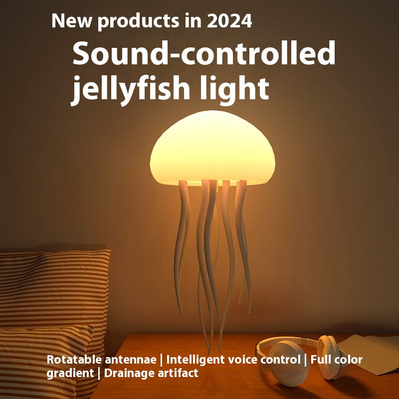 Jellyfish mood lamp glowing