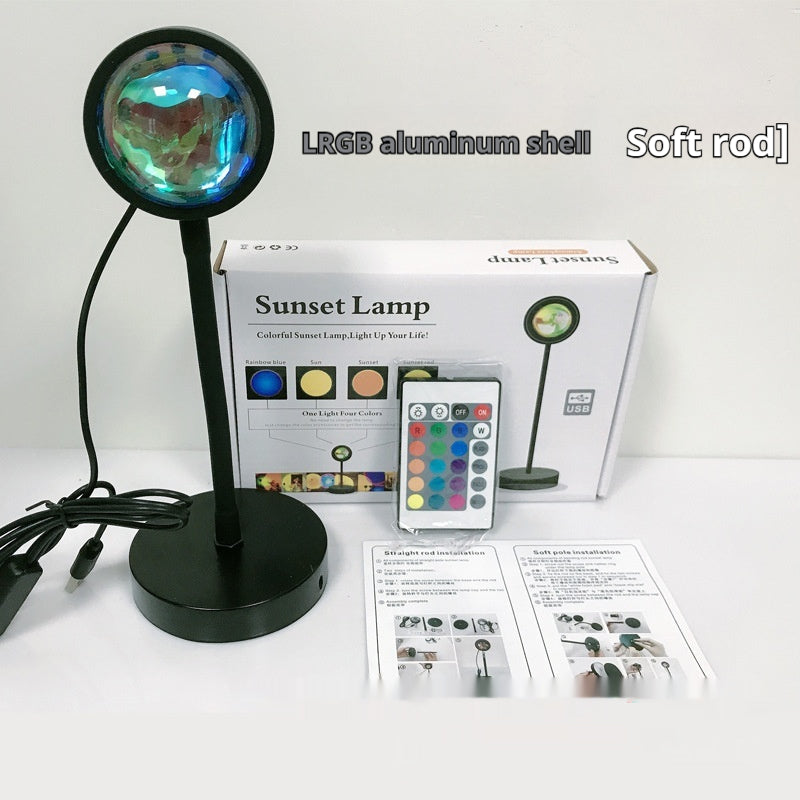 Sunset lamp on desk