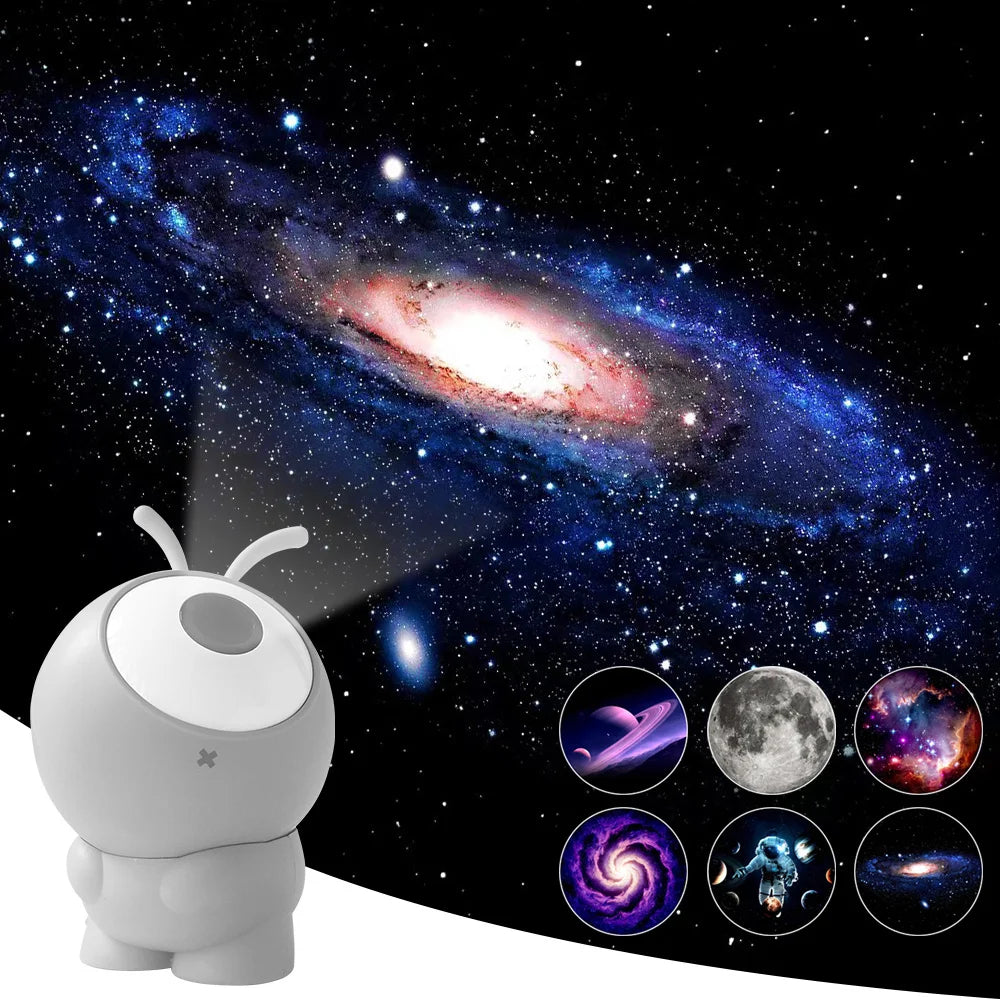 Aurora galaxy projector in bedroom