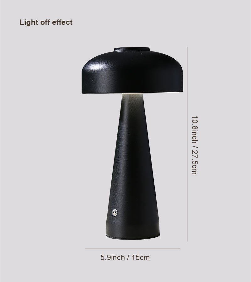 Mushroom lamp glowing
